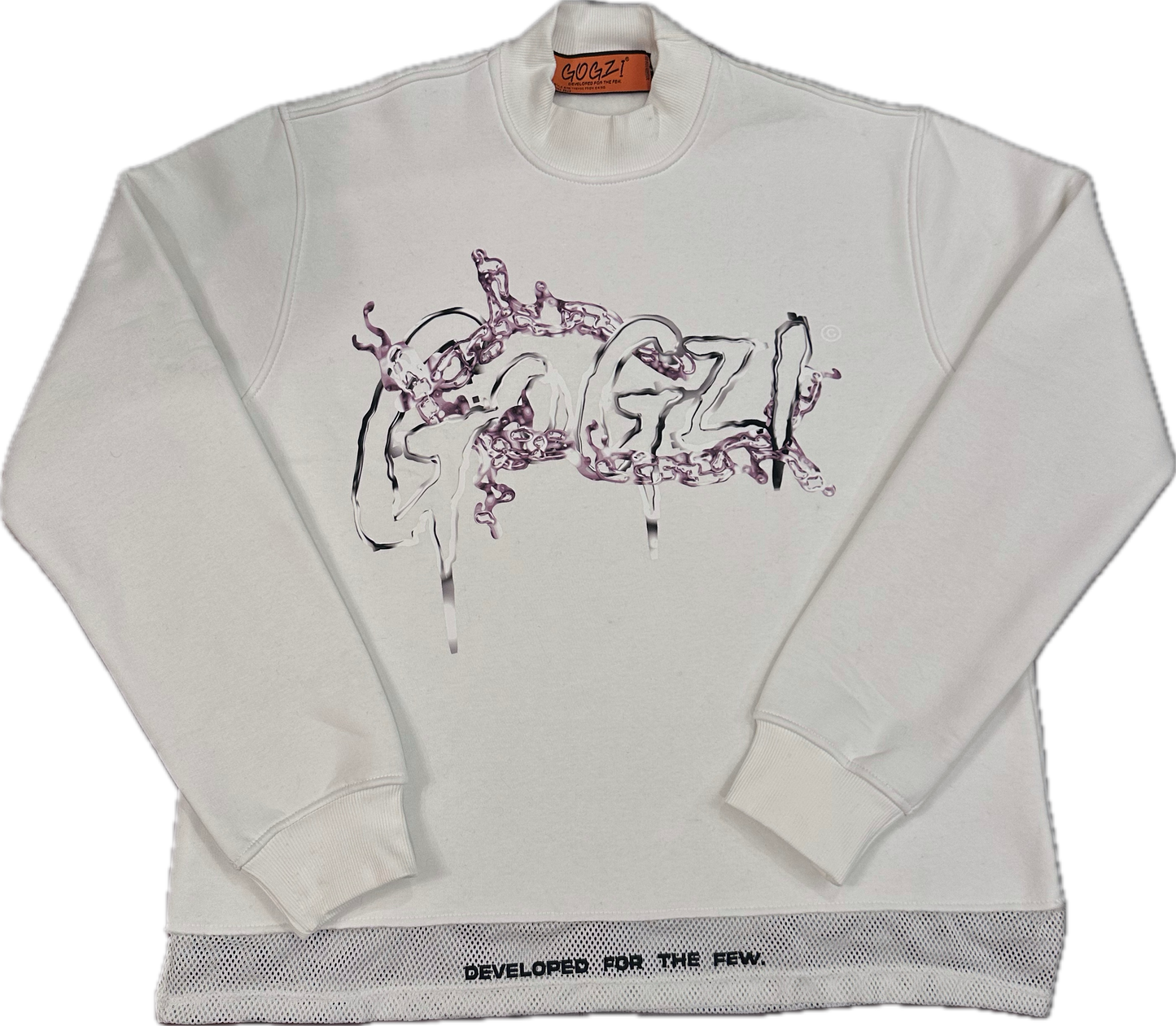 NETTED CREWNECK (WHITE)