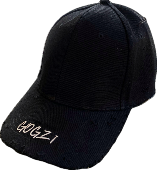 BLACK G DISTRESSED CAP